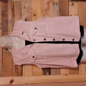 Nadia pink denim vest Size M